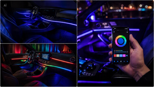 RGB Car Ambient Lighting Kit — App Control & Music Sync