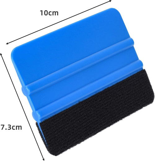 Durable 4-Inch Black Felt Edge Vinyl Squeegee Tool for Car Vinyl Film Wrapping, Decal Application, and Window Tinting - Scratch-Free Professional Quality (Pack of 3)