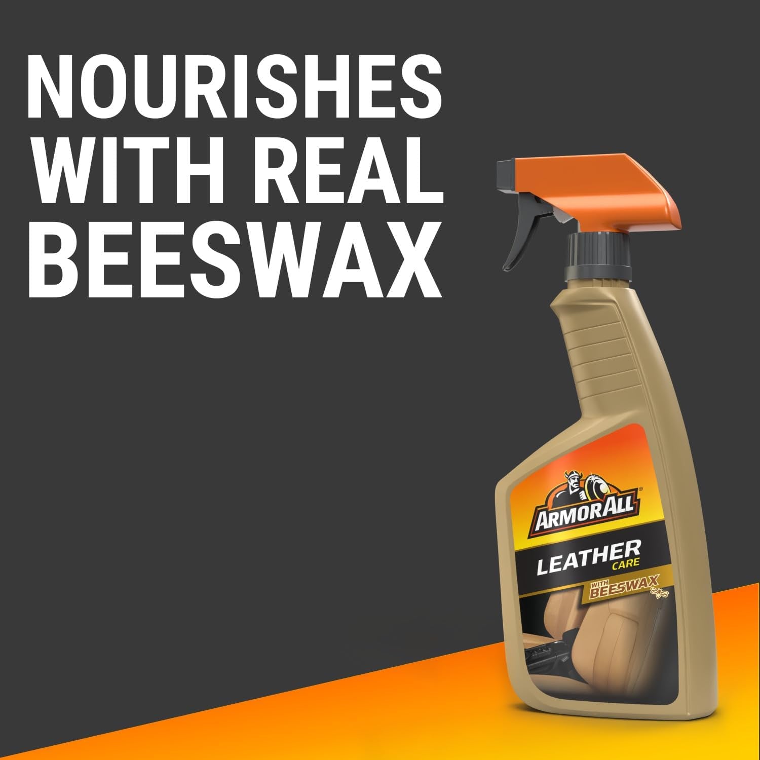 Armor All Leather Cleaner and Beeswax Care Spray for Automotive Use, 16 Oz Each