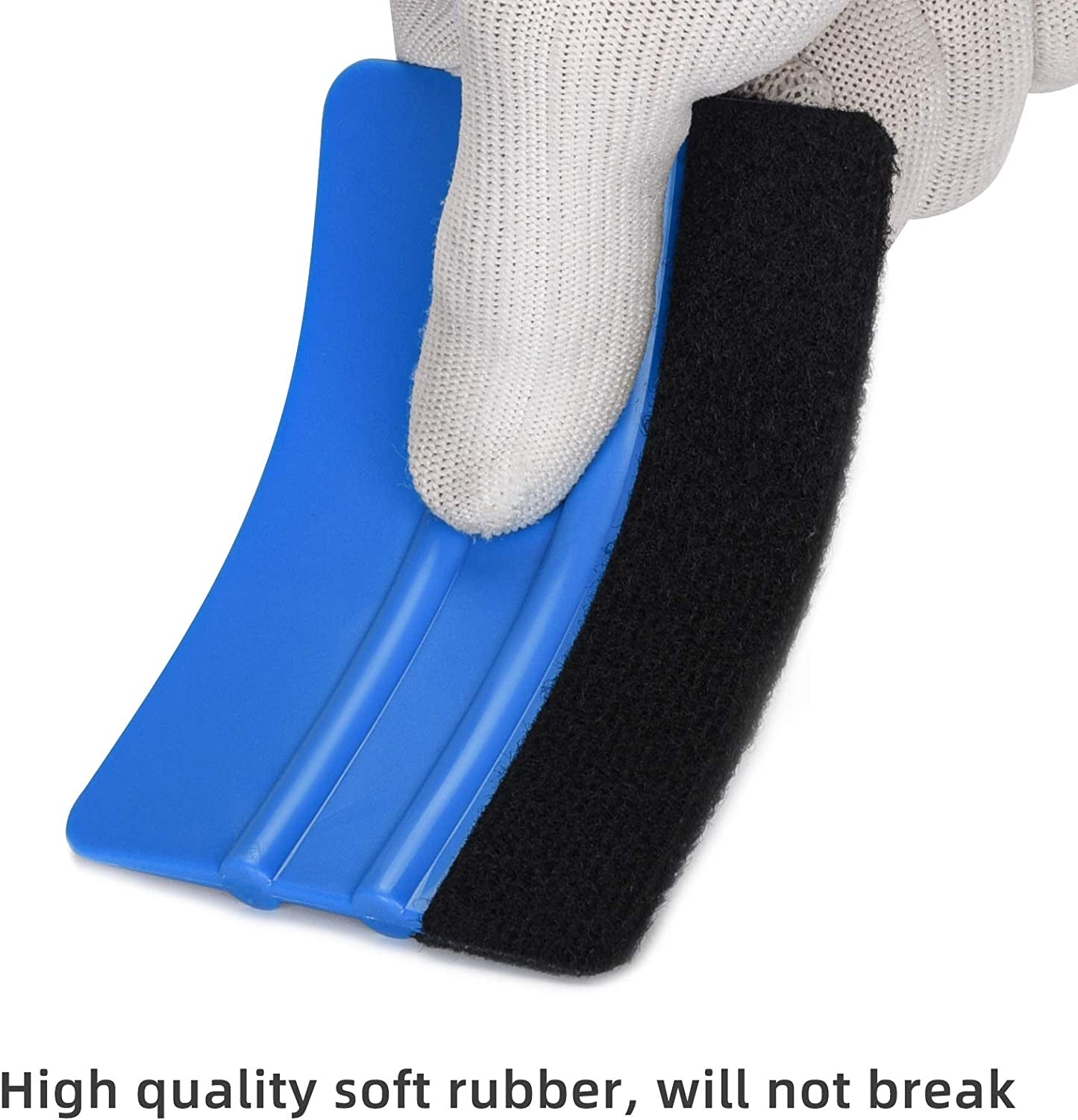Durable 4-Inch Black Felt Edge Vinyl Squeegee Tool for Car Vinyl Film Wrapping, Decal Application, and Window Tinting - Scratch-Free Professional Quality (Pack of 3)