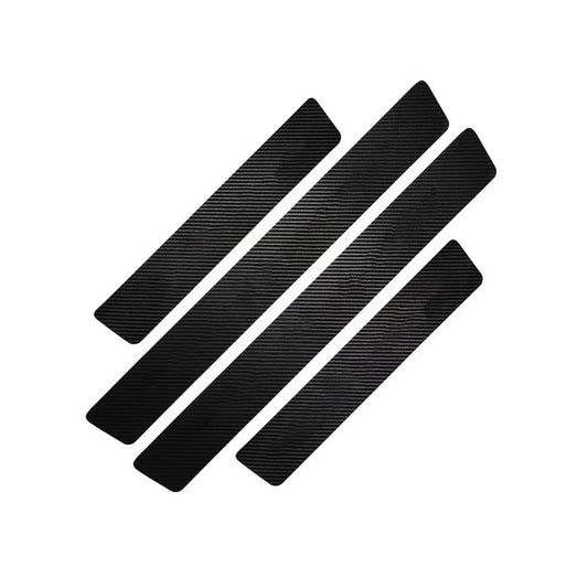 Carbon fiber door sill protector installed on car