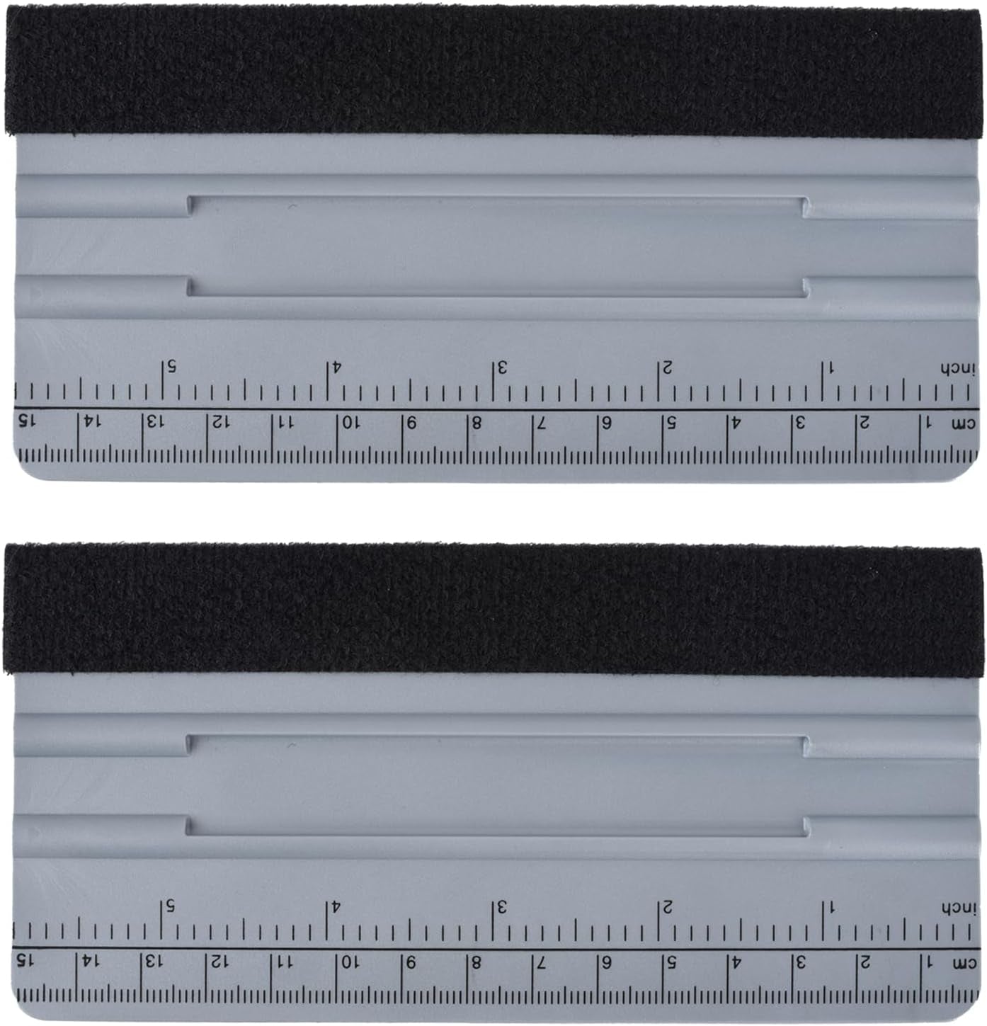 Durable 4-Inch Black Felt Edge Vinyl Squeegee Tool for Car Vinyl Film Wrapping, Decal Application, and Window Tinting - Scratch-Free Professional Quality (Pack of 3)