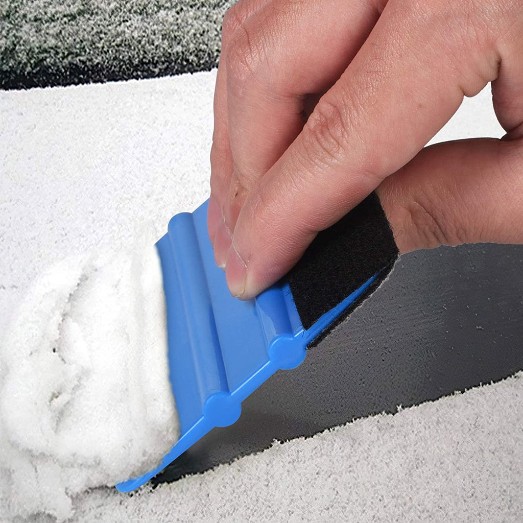 Durable 4-Inch Black Felt Edge Vinyl Squeegee Tool for Car Vinyl Film Wrapping, Decal Application, and Window Tinting - Scratch-Free Professional Quality (Pack of 3)