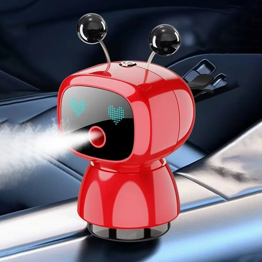 Smart Car Air Freshener AI Rechargeable Car Aroma Diffuser Smart Eyes 4 Levels of Adjustable Intelligent Car Diffuser Gift