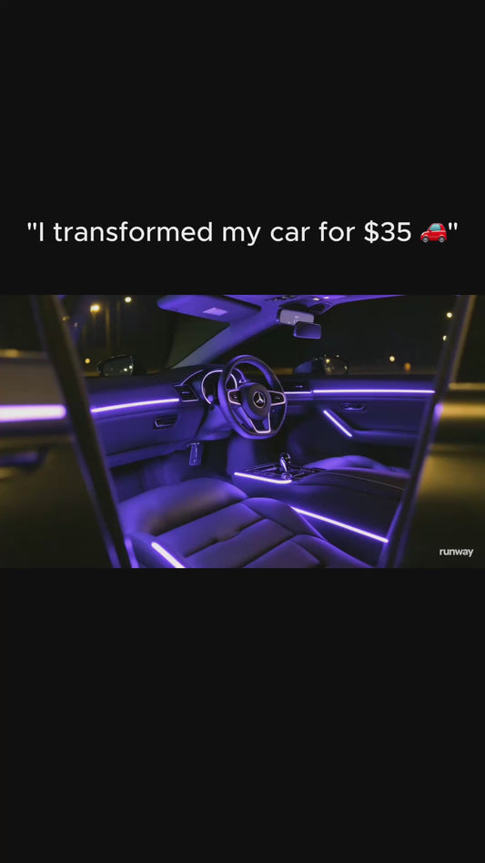RGB Car Ambient Lighting Kit — App Control & Music Sync